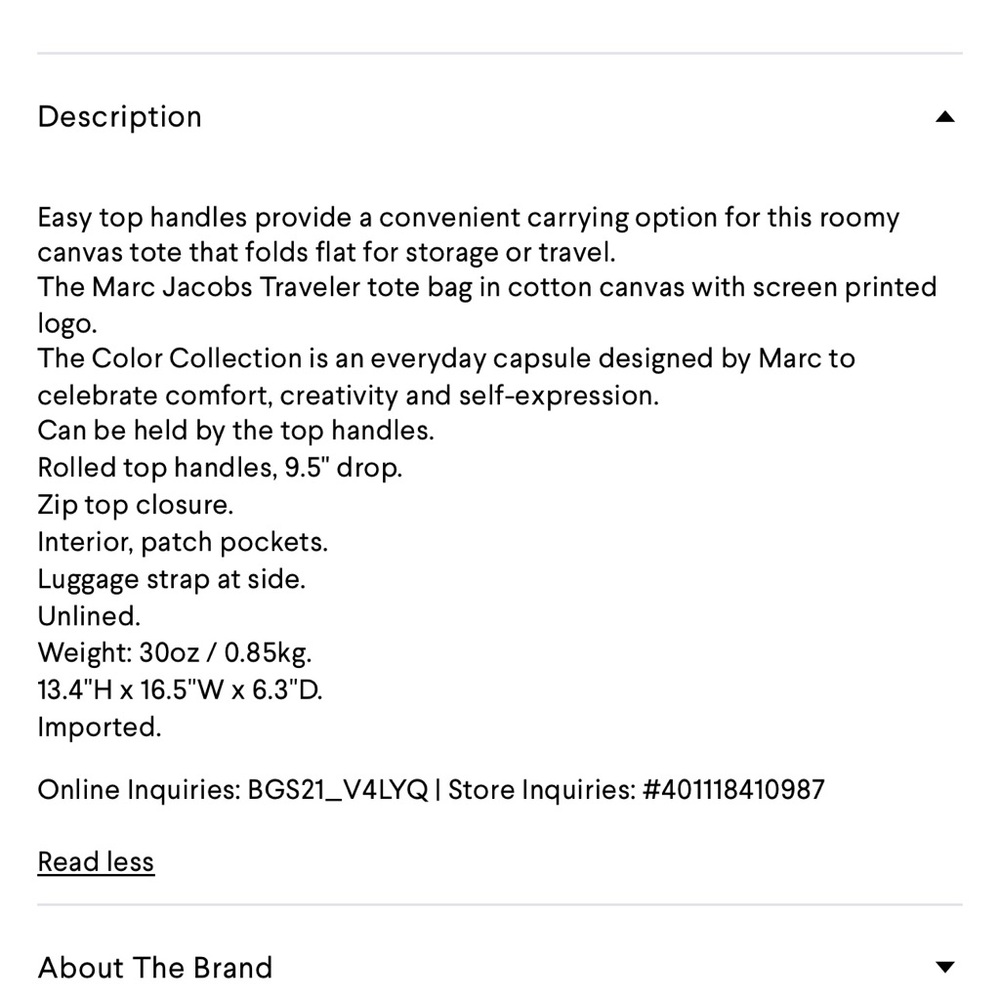 Marc Jacobs Canvas Tote with Logo - Picture 4 of 5